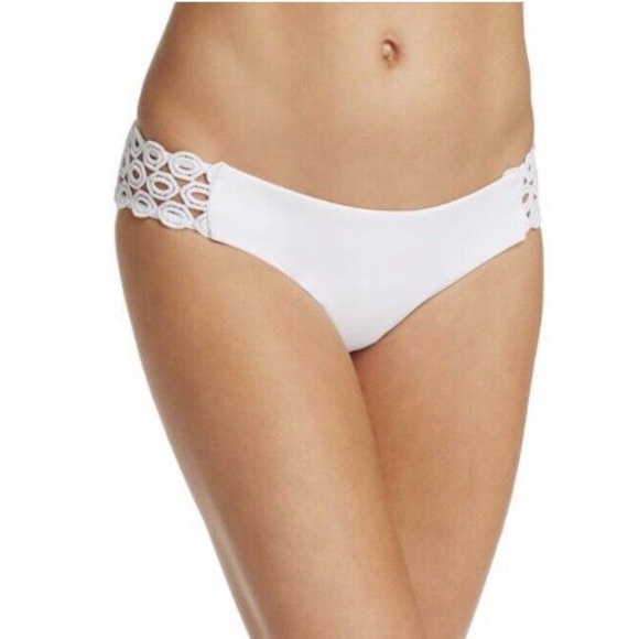 BECCA Swim Nwt 58 Becca Siren White Eyelet Bikini Bottom Poshmark